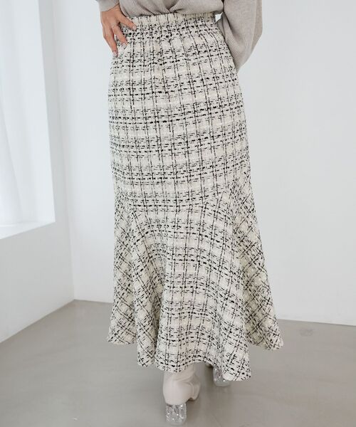 MAJESTIC LEGON（マジェスティックレゴン）の「ツイードマーメイドロングスカート（スカート・レディース・グレー/ブラック/ベージュ/ホワイト系その他2/ブラック系その他・SMALL/MEDIUM/X-SMALL）」の9枚目の写真