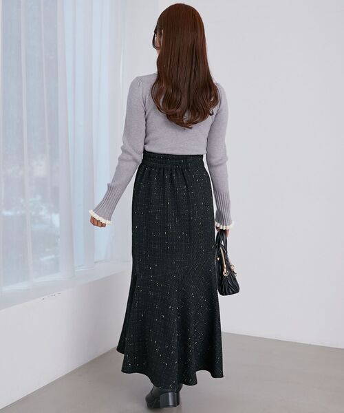 MAJESTIC LEGON（マジェスティックレゴン）の「ツイードマーメイドロングスカート（スカート・レディース・グレー/ブラック/ベージュ/ホワイト系その他2/ブラック系その他・SMALL/MEDIUM/X-SMALL）」の13枚目の写真