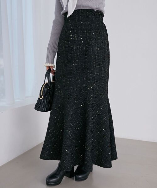MAJESTIC LEGON（マジェスティックレゴン）の「ツイードマーメイドロングスカート（スカート・レディース・グレー/ブラック/ベージュ/ホワイト系その他2/ブラック系その他・SMALL/MEDIUM/X-SMALL）」の15枚目の写真