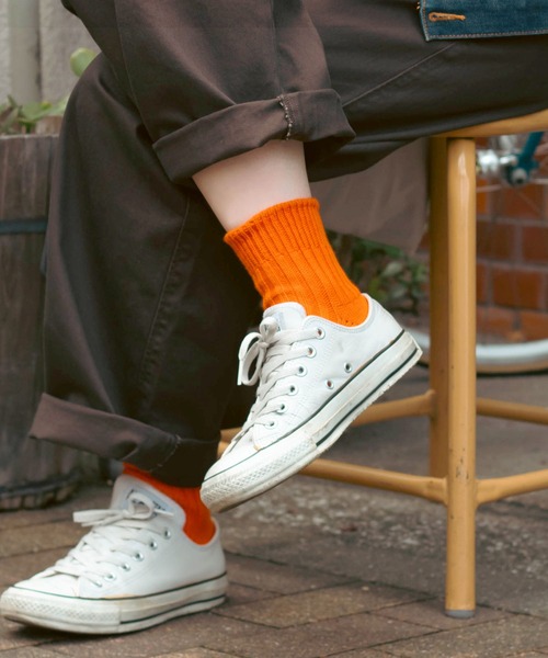HIGHTIDE(ハイタイド)の「decka Quality socks デカ クォリティソックス Low Gauge Rib Socks | Short Length ローゲージリブソックス ショート(ソックス/靴下・メンズ・ホワイト/ライトグレー/オレンジ/オリーブ/ブラック・M/L)」の6枚目の写真