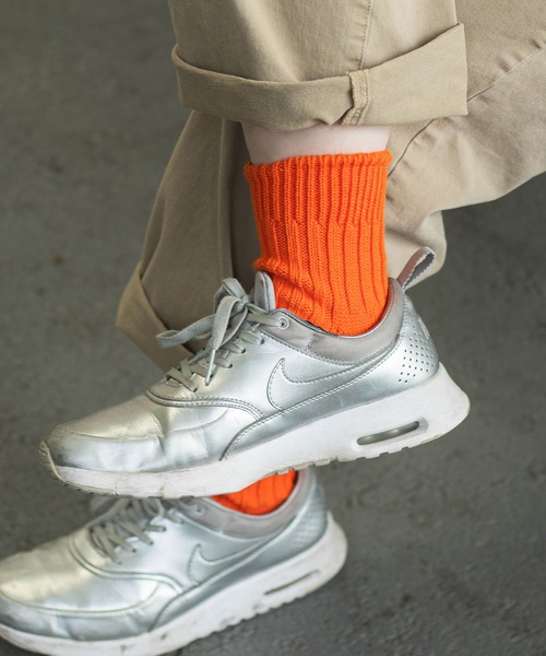 HIGHTIDE(ハイタイド)の「decka Quality socks デカ クォリティソックス Low Gauge Rib Socks | Short Length ローゲージリブソックス ショート(ソックス/靴下・メンズ・ホワイト/ライトグレー/オレンジ/オリーブ/ブラック・M/L)」の8枚目の写真