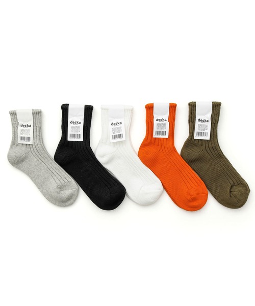 HIGHTIDE(ハイタイド)の「decka Quality socks デカ クォリティソックス Low Gauge Rib Socks | Short Length ローゲージリブソックス ショート(ソックス/靴下・メンズ・ホワイト/ライトグレー/オレンジ/オリーブ/ブラック・M/L)」の22枚目の写真