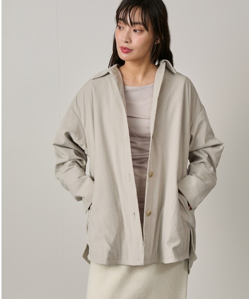 NERGY（ナージー）の「パデッドシャツジャケット（ダウンジャケット/コート・レディース・スミクロ/キナリ・FREE）」の5枚目の写真