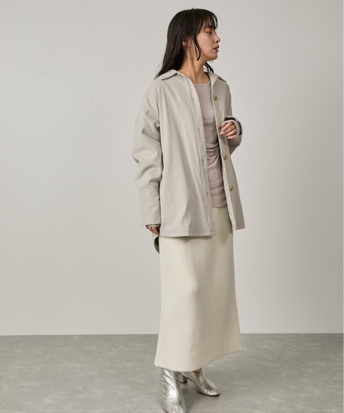 NERGY（ナージー）の「パデッドシャツジャケット（ダウンジャケット/コート・レディース・スミクロ/キナリ・FREE）」の8枚目の写真