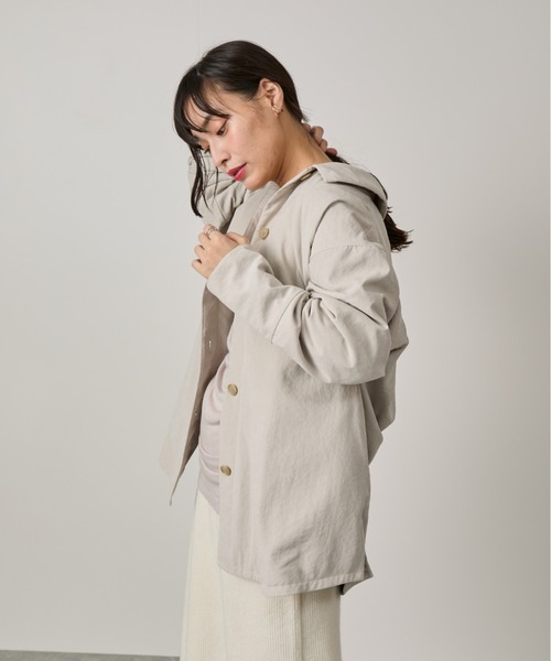 NERGY（ナージー）の「パデッドシャツジャケット（ダウンジャケット/コート・レディース・スミクロ/キナリ・FREE）」の12枚目の写真