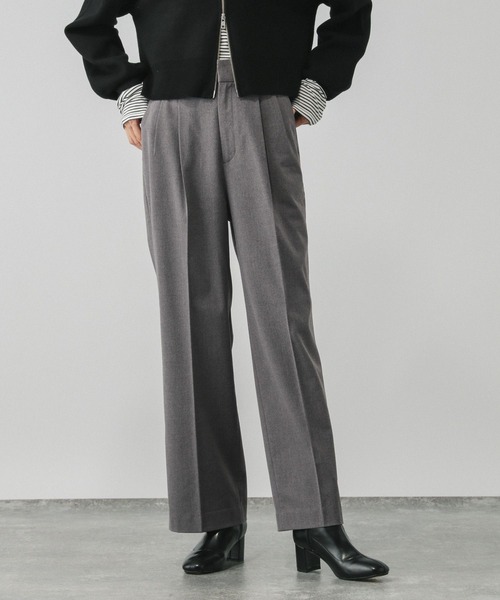 GLOBAL WORK(グローバルワーク)の「あったかウツクシルエットワイドパンツ/115440(その他パンツ・レディース・モカ/グレー系9/グレー/ブルー/ブラック/アイボリー・MEDIUM/SMALL/LARGE/X-SMALL)」の3枚目の写真