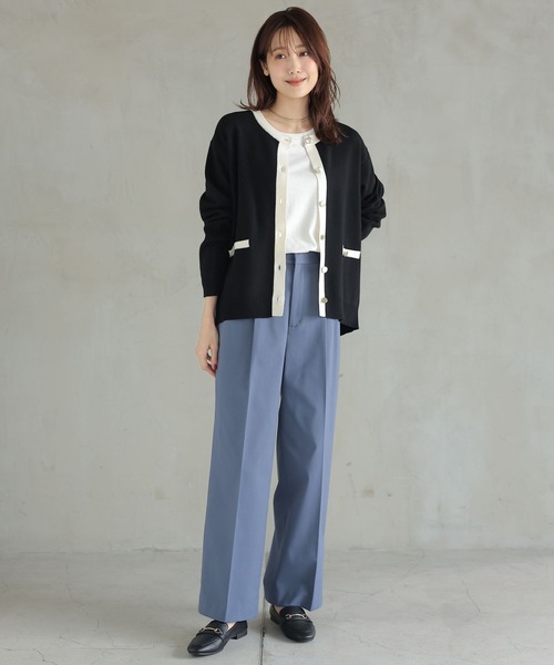 GLOBAL WORK(グローバルワーク)の「あったかウツクシルエットワイドパンツ/115440(その他パンツ・レディース・モカ/グレー系9/グレー/ブルー/ブラック/アイボリー・MEDIUM/SMALL/LARGE/X-SMALL)」の11枚目の写真
