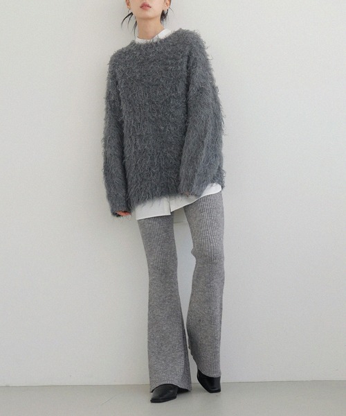 LIAN(リアン)の「リブニットフレアパンツ(その他パンツ・レディース・ブラック/アイボリー/グレー・FREE)」の18枚目の写真