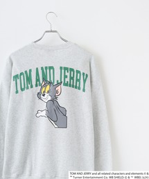 TOM&JERRY Fleece lining back print big sweatshirt / トムとジェリー 裏起毛 バックプリントビッグトレーナー unisex