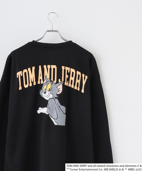 FUNALIVE(ファンアライブ)の「TOM&JERRY Fleece lining back print big sweatshirt / トムとジェリー 裏起毛 バックプリントビッグトレーナー unisex(スウェット・メンズ・オートミール/ベージュ/チャコール/ダークグリーン系1/ダークグリーン/ヘザーチャコール/杢グレー/チャコールアッシュ/ブラック系1/ホワイト系1/ブラック/ホワイト系2/ネイビー/ヘザーグレー/チャコールグレー/グレイッシュベージュ・M/L/XL)」の5枚目の写真
