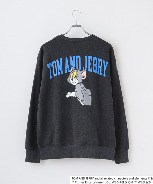 FUNALIVE(ファンアライブ)の「TOM&JERRY Fleece lining back print big sweatshirt / トムとジェリー 裏起毛 バックプリントビッグトレーナー unisex(スウェット・メンズ・オートミール/ベージュ/チャコール/ダークグリーン系1/ダークグリーン/ヘザーチャコール/杢グレー/チャコールアッシュ/ブラック系1/ホワイト系1/ブラック/ホワイト系2/ネイビー/ヘザーグレー/チャコールグレー/グレイッシュベージュ・M/L/XL)」の22枚目の写真