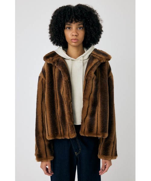 Moussy FAUX FUR スタンドカラージャケット FAUX FUR スタンドカラージャケット（その他アウター）｜MOUSSY