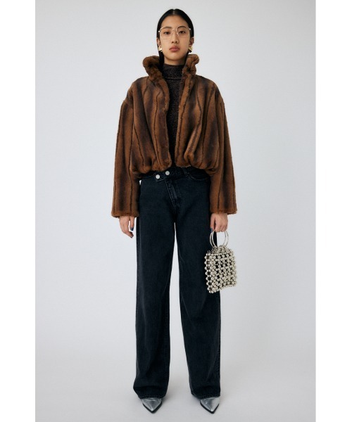 MOUSSY（マウジー）の「FAUX FUR スタンドカラージャケット（その他アウター・レディース・グレー/キナリ/ブラウン系その他・FREE）」の5枚目の写真