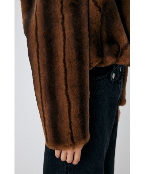 MOUSSY（マウジー）の「FAUX FUR スタンドカラージャケット（その他アウター・レディース・グレー/キナリ/ブラウン系その他・FREE）」の11枚目の写真