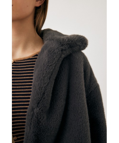 MOUSSY（マウジー）の「FAUX FUR スタンドカラージャケット（その他アウター・レディース・グレー/キナリ/ブラウン系その他・FREE）」の21枚目の写真