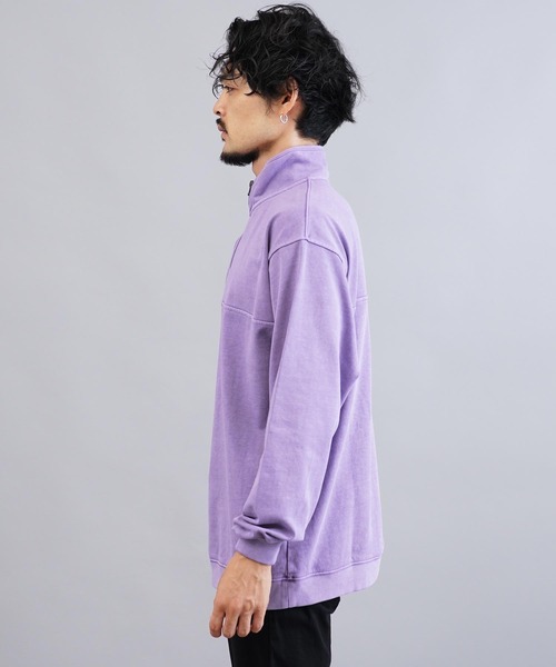 jiggys shop（ジギーズショップ）の「ピグメント加工フェードスタンドZIPスウェットトレーナー（スウェット・メンズ・チャコールグレー/ブルー/パープル・MEDIUM/LARGE/X-LARGE）」の12枚目の写真