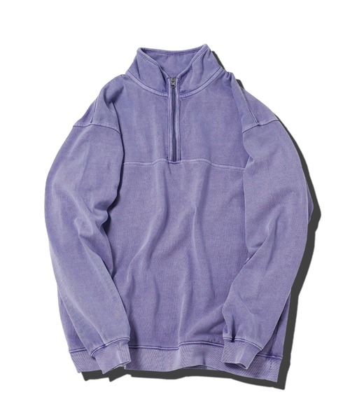 jiggys shop（ジギーズショップ）の「ピグメント加工フェードスタンドZIPスウェットトレーナー（スウェット・メンズ・チャコールグレー/ブルー/パープル・MEDIUM/LARGE/X-LARGE）」の6枚目の写真
