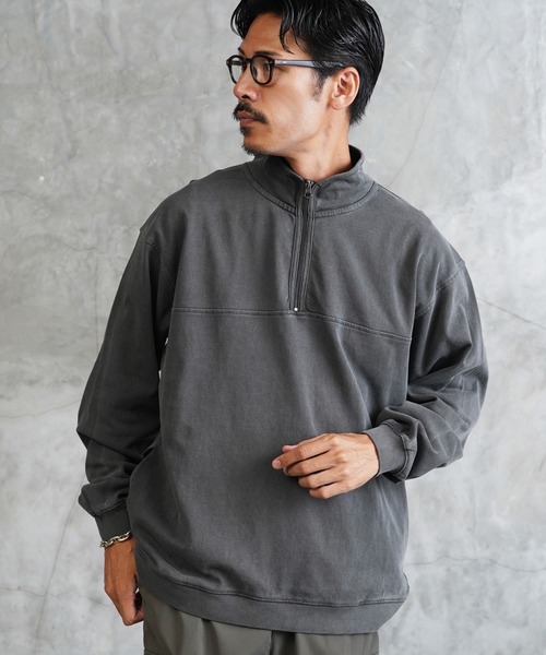 jiggys shop（ジギーズショップ）の「ピグメント加工フェードスタンドZIPスウェットトレーナー（スウェット・メンズ・チャコールグレー/ブルー/パープル・MEDIUM/LARGE/X-LARGE）」の21枚目の写真