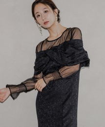 フロントねじりビスチェドレス