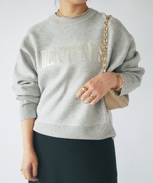 un dix cors | 《ゆったり着心地・体型カバー◎》スウェットライク箔ロゴニット(ニット/セーター)