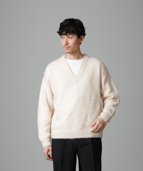 DECEMBER MAY Vネックセーター S-Mサイズ ホワイト DECEMBER MAY Vネックセーター S-Mサイズ ホワイト GU公式 | コットン
