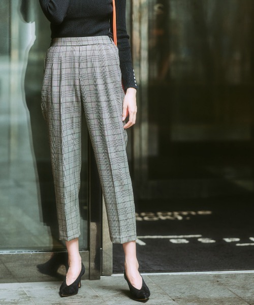 7days Life Styling（セブンデイズライフスタイリング）の「【裏微起毛】ウール調テーパードパンツ（スラックス・レディース・グレー/ブラック系/ブラウン系/ブラック・S/M/L/LL/3L）」の21枚目の写真