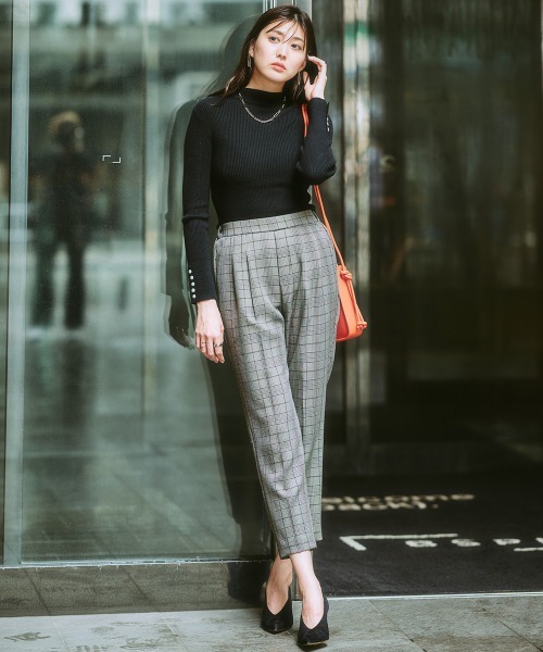 7days Life Styling（セブンデイズライフスタイリング）の「【裏微起毛】ウール調テーパードパンツ（スラックス・レディース・グレー/ブラック系/ブラウン系/ブラック・S/M/L/LL/3L）」の22枚目の写真
