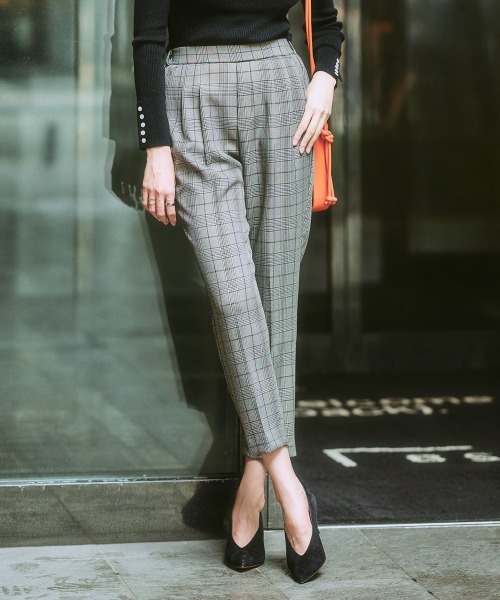 7days Life Styling（セブンデイズライフスタイリング）の「【裏微起毛】ウール調テーパードパンツ（スラックス・レディース・グレー/ブラック系/ブラウン系/ブラック・S/M/L/LL/3L）」の20枚目の写真