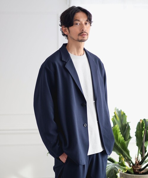 B:MING by BEAMS（ビーミングバイビームス）の「【セットアップ対応】ダブルフェイス 梨地 ジャケット（テーラードジャケット・メンズ・ネイビー/ブラック・S/M/L/XL）」の19枚目の写真
