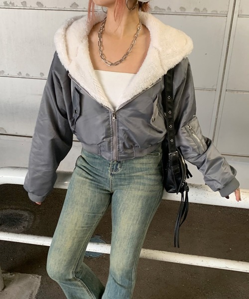 セール】フード付リバーシブルショート丈MA1（MA-1）｜non-hedge