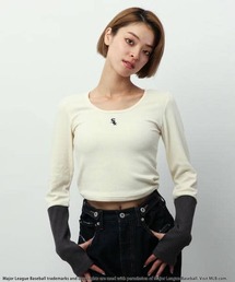 BACK TO THE FIELD | 【MLB】カラーブロックショートトップス(Tシャツ/カットソー)