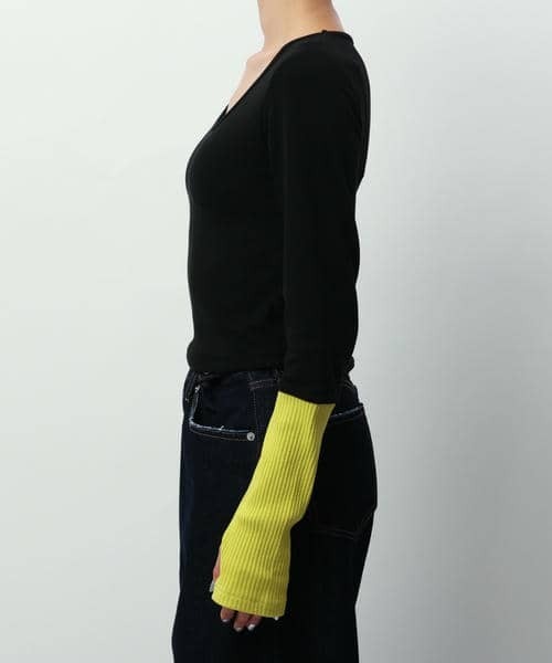 BACK TO THE FIELD（バック トゥー ザ フィールド）の「【MLB】カラーブロックショートトップス（Tシャツ/カットソー・レディース・オフホワイト/グレー/ブラック・FREE）」の16枚目の写真