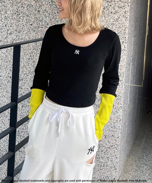 MLB】カラーブロックショートトップス BACK TO THE FIELD