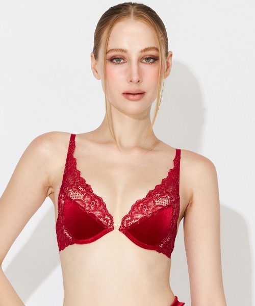 Velvet ベロア×レースモールドカップブラジャー(ブラジャー Velvet ベロア×レースモールドカップブラジャー(ブラジャー