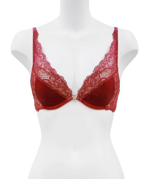 Velvet ベロア×レースモールドカップブラジャー（ブラジャー