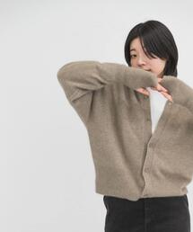 シャギーVネックカーディガン