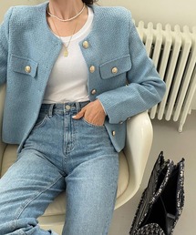 THISIS（ディスイズ）の「ノーカラージャケット レディース（ノーカラージャケット）」