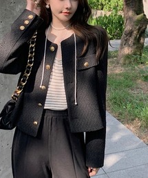 THISIS（ディスイズ）の「ノーカラージャケット レディース（ノーカラージャケット）」