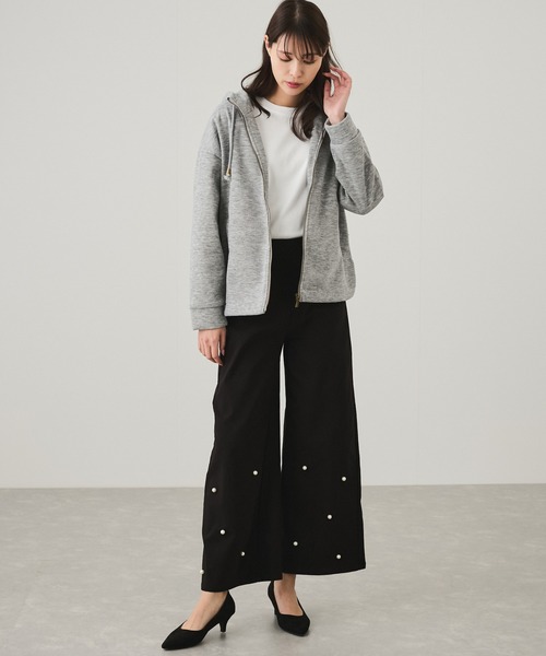 Jayro(ジャイロ)の「パール使いワイドパンツ(その他パンツ・レディース・ベージュ/ホワイト系その他2/ブラック・M)」の8枚目の写真