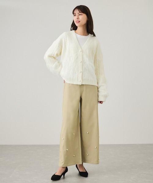 Jayro(ジャイロ)の「パール使いワイドパンツ(その他パンツ・レディース・ベージュ/ホワイト系その他2/ブラック・M)」の20枚目の写真