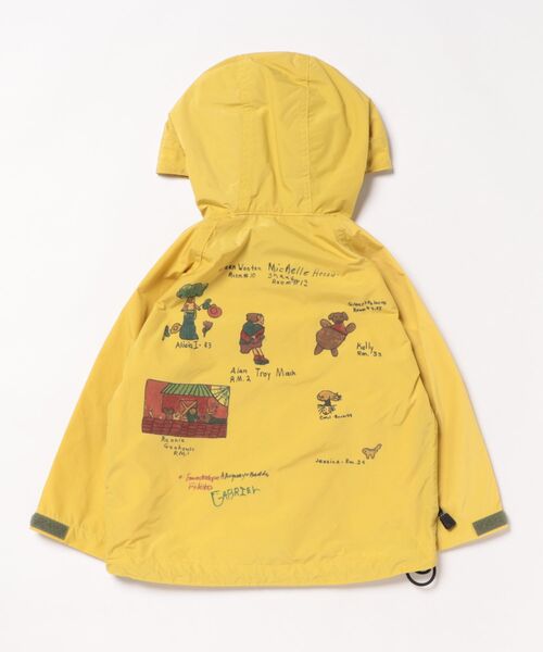 DENIM DUNGAREE（デニムダンガリー）の「Scribble Mountain Hoodie（マウンテンパーカー・キッズ・イエロー・110/100/120）」の4枚目の写真