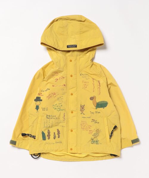 DENIM DUNGAREE（デニムダンガリー）の「Scribble Mountain Hoodie（マウンテンパーカー・キッズ・イエロー・110/100/120）」の3枚目の写真