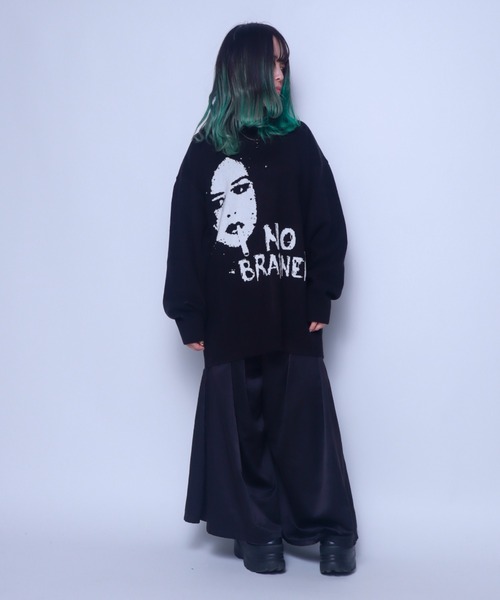 Bling Leads(ブリングリーズ)の「Z)【BLINGLEADS】724811~12 フェイスJQDクルーネック ニットセーター(ニット/セーター・メンズ・グレー系その他/ブラック系その他2/ブラック系その他/グレー系その他2・MEDIUM/LARGE)」の15枚目の写真