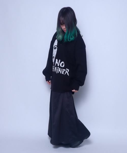Bling Leads(ブリングリーズ)の「Z)【BLINGLEADS】724811~12 フェイスJQDクルーネック ニットセーター(ニット/セーター・メンズ・グレー系その他/ブラック系その他2/ブラック系その他/グレー系その他2・MEDIUM/LARGE)」の14枚目の写真