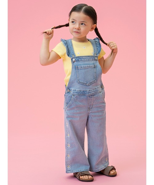 セール】babyGap ラッフルフリル デニムオーバーオール