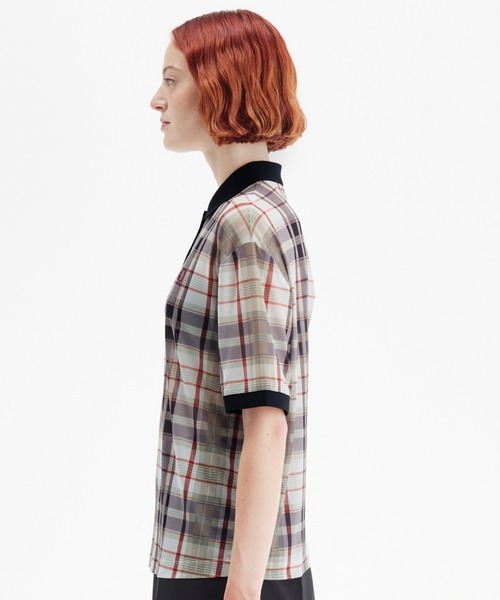 FRED PERRY（フレッドペリー）の「Check Print Mesh Polo Shirt