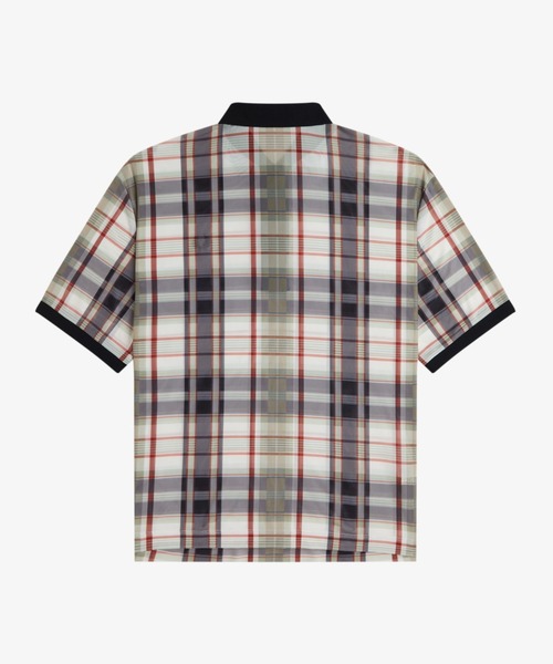 セール】Check Print Mesh Polo Shirt／チェックプリント