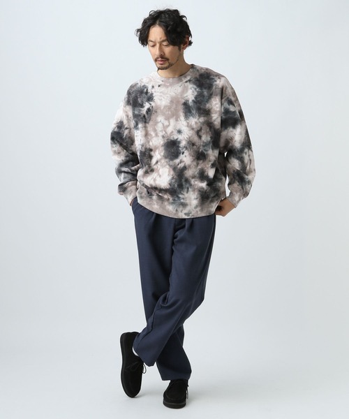 BAYFLOW（ベイフロー）の「タイダイスウェットプルオーバー（スウェット・メンズ・ブラック/ベージュ/ブルー・MEDIUM/LARGE）」の4枚目の写真