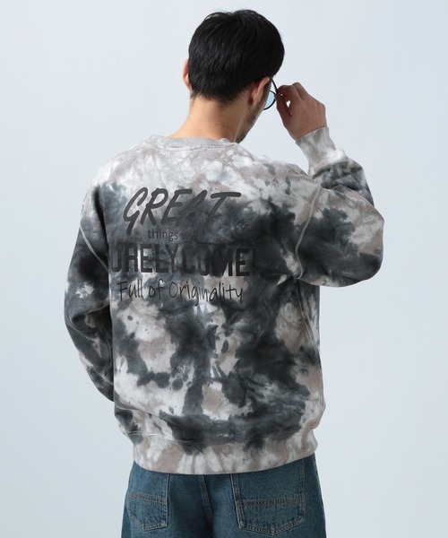 BAYFLOW（ベイフロー）の「タイダイスウェットプルオーバー（スウェット・メンズ・ブラック/ベージュ/ブルー・MEDIUM/LARGE）」の9枚目の写真