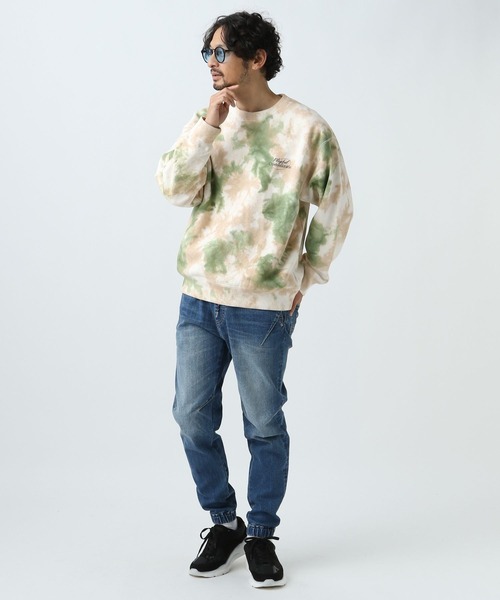 BAYFLOW（ベイフロー）の「タイダイスウェットプルオーバー（スウェット・メンズ・ブラック/ベージュ/ブルー・MEDIUM/LARGE）」の10枚目の写真